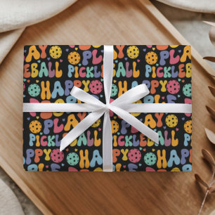 Papier Cadeau Joyeux Jouer au Pickleball