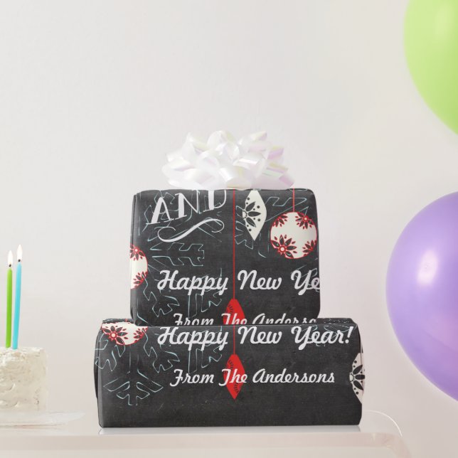 Papier Cadeau Joyeux Jours de Noël Tableau noir papier d'envelop (Cadeaux de fête)