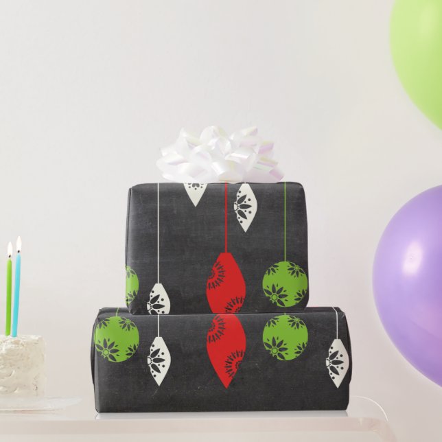 Papier Cadeau Joyeux Jours de Noël Tableau noir papier d'envelop (Cadeaux de fête)