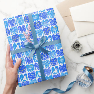Papier Cadeau JOYEUX JOURS DE VACANCES Drôle et laide Hanoukka
