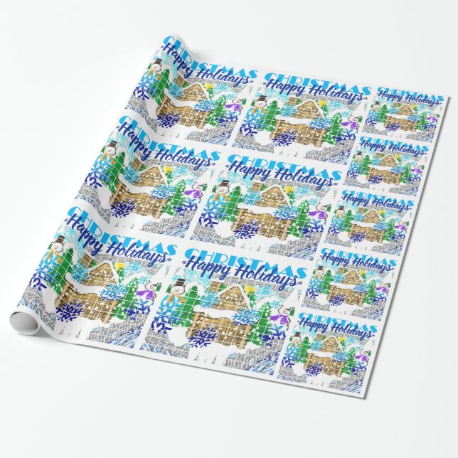 PAPIER CADEAU JOYEUX JOURS FÉRIÉS | HITER WONDERLAND RÊVES | (Déroulé)