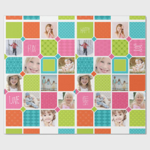 Papier Cadeau Joyeux Joyful Photo Wrapper Papier