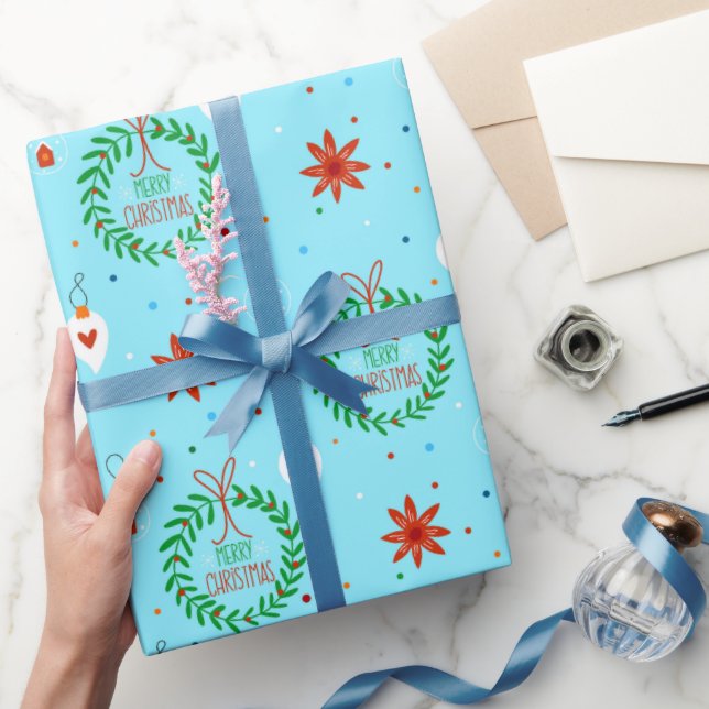 Papier Cadeau Joyeux Motif de Noël (Cadeaux)