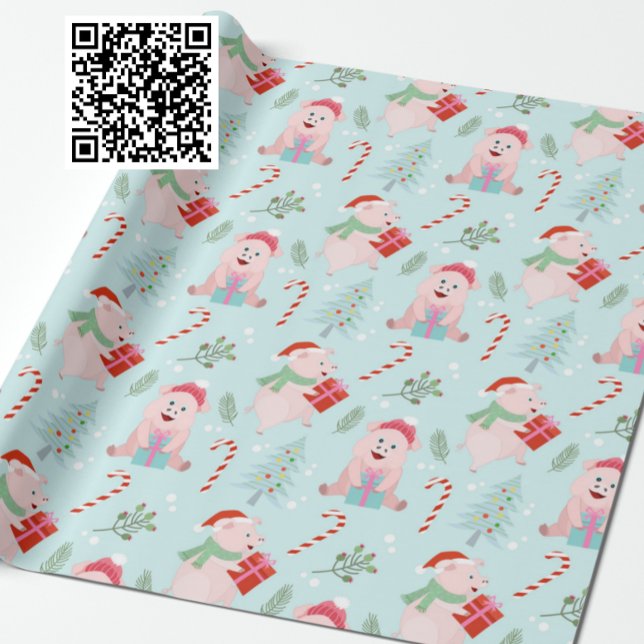 Papier Cadeau Joyeux Motif de Noël de Chiens (Créateur téléchargé)