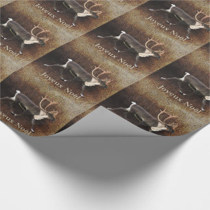 Papier Cadeau Joyeux Noё l - Bull Caribou (Reindeer)