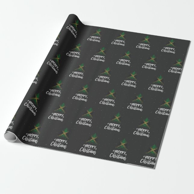 Papier Cadeau Joyeux Noël avec le drapeau de la Jamaïque (Déroulé)