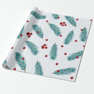 Papier Cadeau Joyeux Noël Berry
