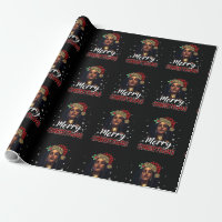 Joyeux Noël Black Women Africaine Santa Hat Leop