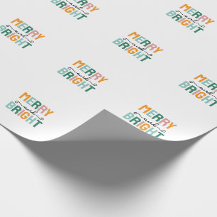 Papier Cadeau Joyeux Noël Classique Unique Minimaliste Simple