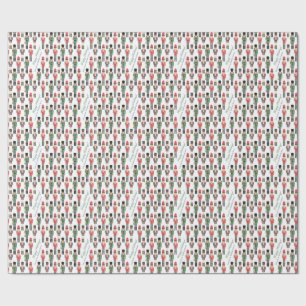 Papier Cadeau Joyeux Noël de Joyeux soldat de Nutcracker peint à