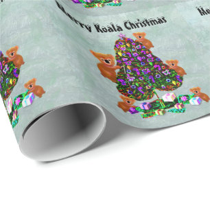 Papier Cadeau Joyeux Noël de koala