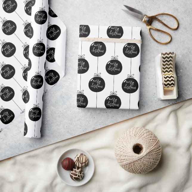 Papier Cadeau Joyeux Noël de Noël moderne (Artisanat)