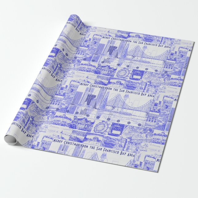 Papier Cadeau Joyeux Noël de SF Bay (Déroulé)