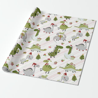 Papier Cadeau Joyeux Noël Dino