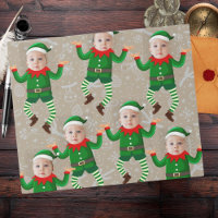 Joyeux Noël Drôle Père Noël Elfes visage personnal