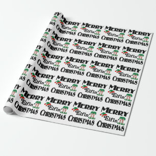 Papier Cadeau Joyeux Noël Elfin