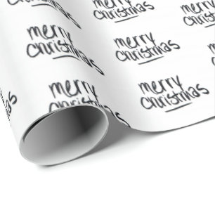 Papier Cadeau Joyeux Noël en noir