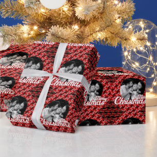 Papier Cadeau Joyeux Noël Familier Photo Custome