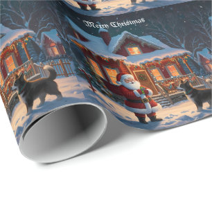 Papier Cadeau Joyeux Noël festif