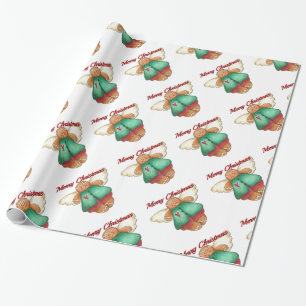 Papier Cadeau Joyeux Noël Gingerpain Angel Papier à envelopper