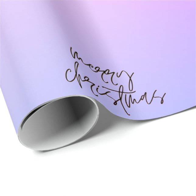 Papier Cadeau Joyeux Noël magnifique Gradient moderne Ombre (Coin rond)