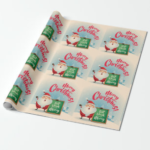 Papier Cadeau Joyeux Noël Mangez Boire Et Soyez Joyeux