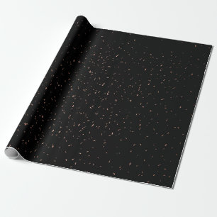 Papier Cadeau Joyeux Noël Mini Gold Star Motifs en noir