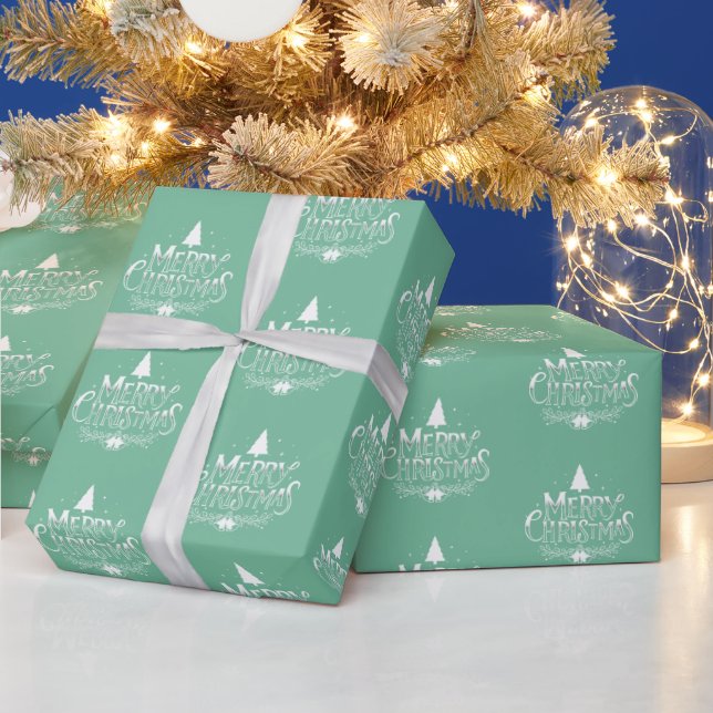 Papier Cadeau Joyeux Noël Monnaie verte Noël (Vacances)