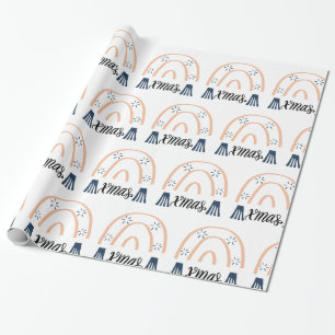 Papier Cadeau Joyeux Noël Noël Noël Boho Arc-en-ciel Enveloppeme