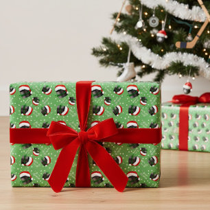 Papier Cadeau Joyeux Noël Palets de Hockey