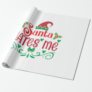 Papier Cadeau Joyeux Noël Père Noël me déteste