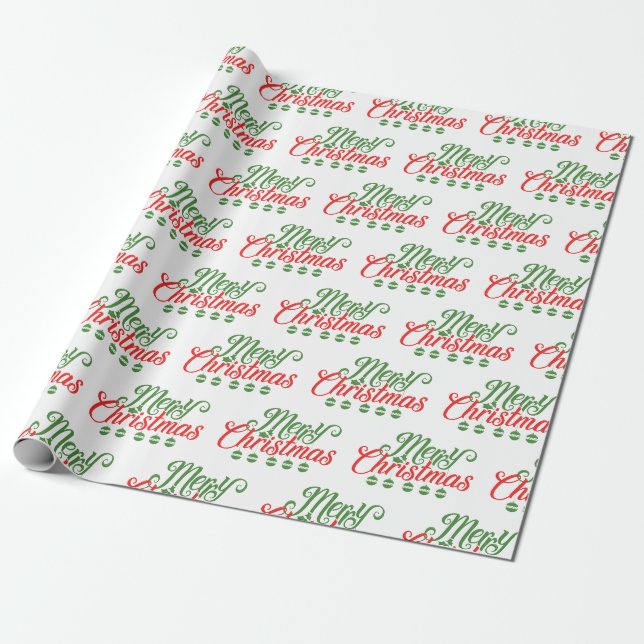Papier Cadeau Joyeux Noël personnalisable (Déroulé)