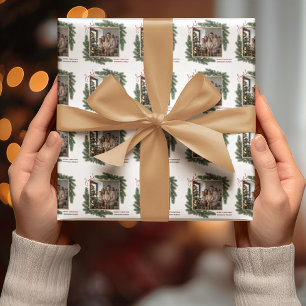 Papier Cadeau Joyeux Noël Photo de famille personnalisée