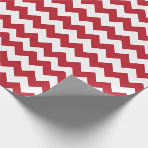 Papier Cadeau Joyeux Noël rouge et blanc Chevron