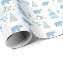 Joyeux ours polaires de Noël arbres hiver blanc
