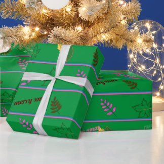 Papier Cadeau Joyeux papier d'emballage feuille de Noël
