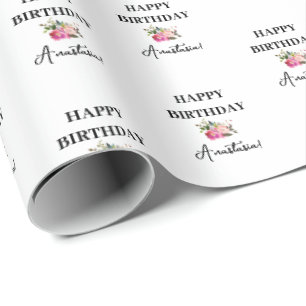 Papier Cadeau Joyeux papier d'enveloppement d'anniversaire