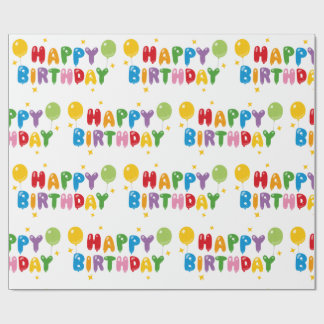 Papier Cadeau Joyeux papier d'enveloppement d'anniversaire