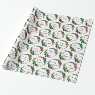 Papier Cadeau Joyeux papier d'enveloppement de Noël