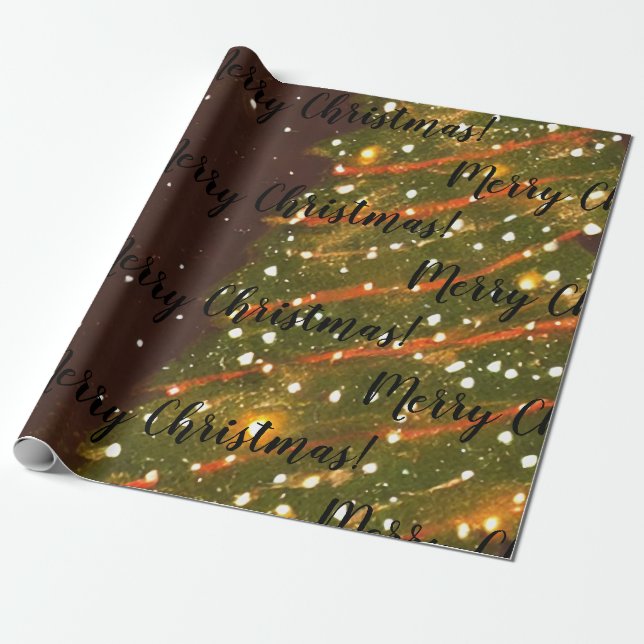 Papier Cadeau Joyeux papier d'enveloppement de Noël (Déroulé)