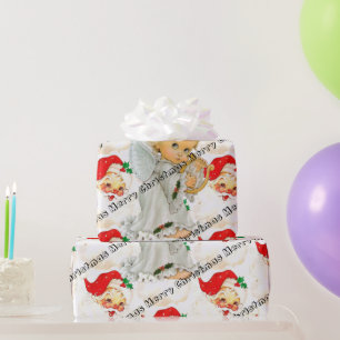 Papier Cadeau Joyeux papier d'enveloppement de Noël Vintage Père