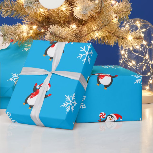 Papier Cadeau Joyeux papier d'enveloppement de vacances d'hiver (Vacances)
