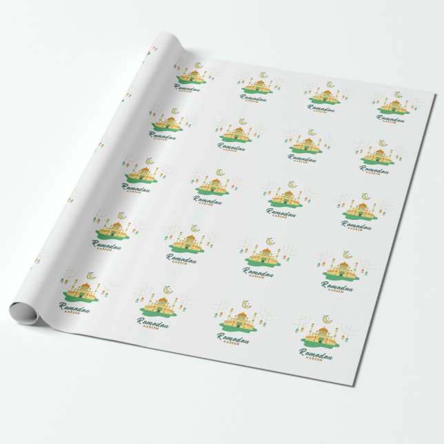 Papier Cadeau Joyeux Ramadan Kareem Et Aïd Moubarak 2022 (Déroulé)
