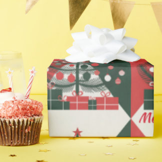 Papier Cadeau Joyeux sapin de Noël