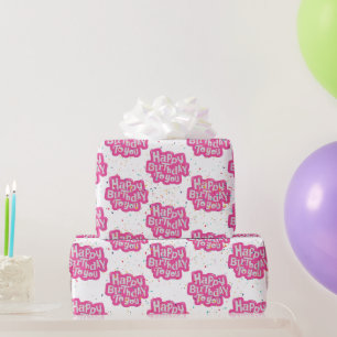 Papier Cadeau Joyeux texte de bulle d'anniversaire