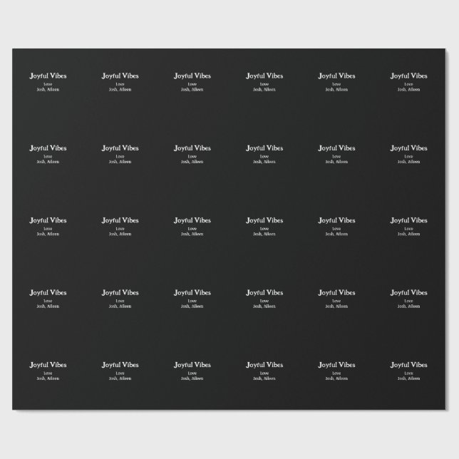 Papier Cadeau Joyful Vibes green Christmas holidays love family (Plat)