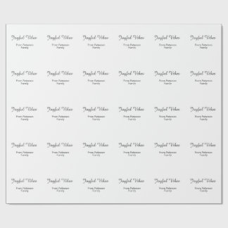 Papier Cadeau Joyful Vibes red Christmas add family name date 