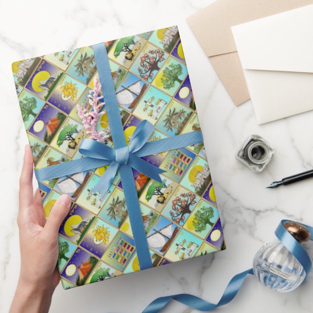 Papier Cadeau Judaïque 12 Tribus D'Israël Art Imprimer Papier (Cadeaux)