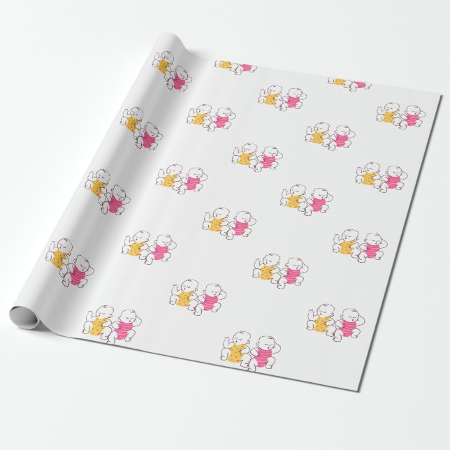 Papier Cadeau Jumeaux couchés (Déroulé)