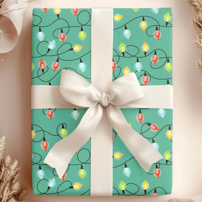 Papier Cadeau Jumelage des lumières Noël Motif de vacances (Créateur téléchargé)